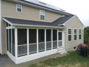 White Vinyl Screened Porch